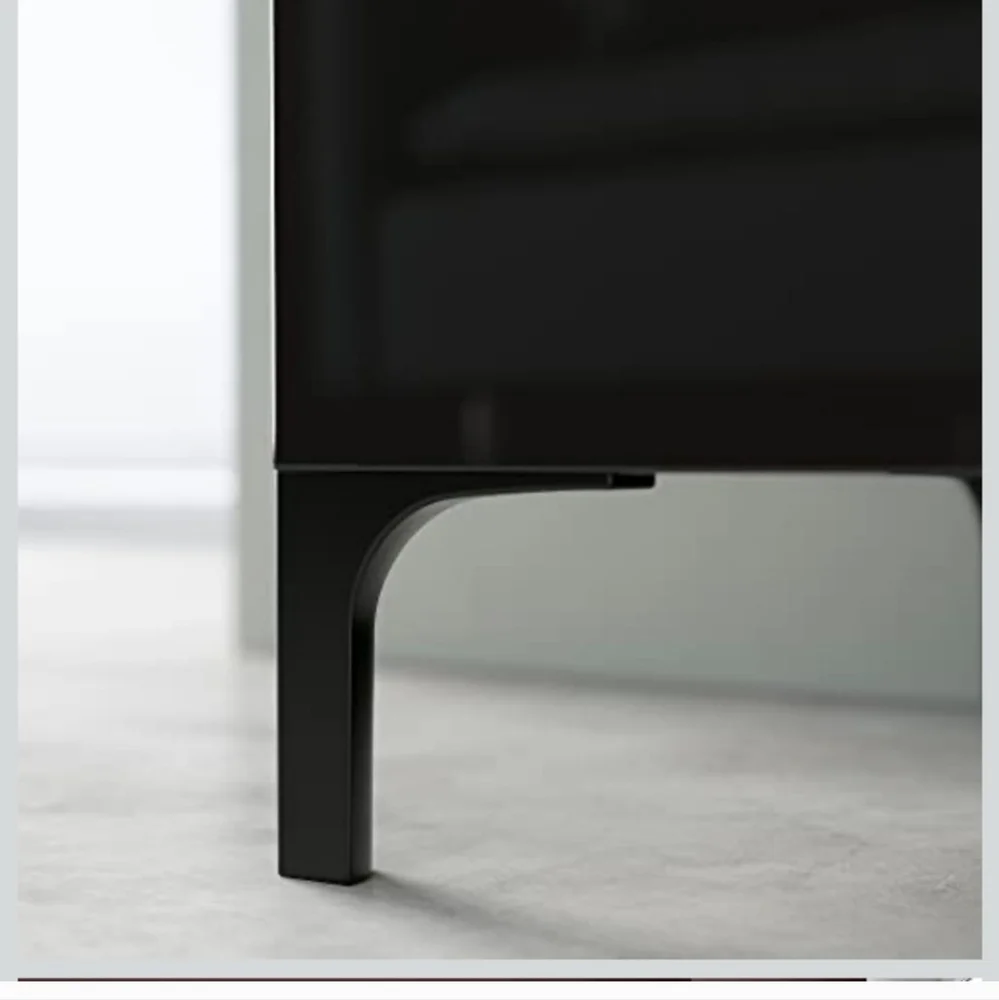IKEA Black NANNARP Aluminum Leg - Box of 2 Works with BESTÅ Storage Systems